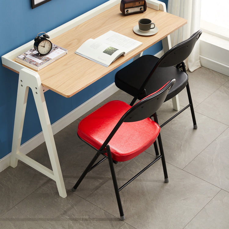 Silla lateral de metal moderna para interiores y exteriores, silla lateral de comedor acolchada sin brazos con respaldo abierto