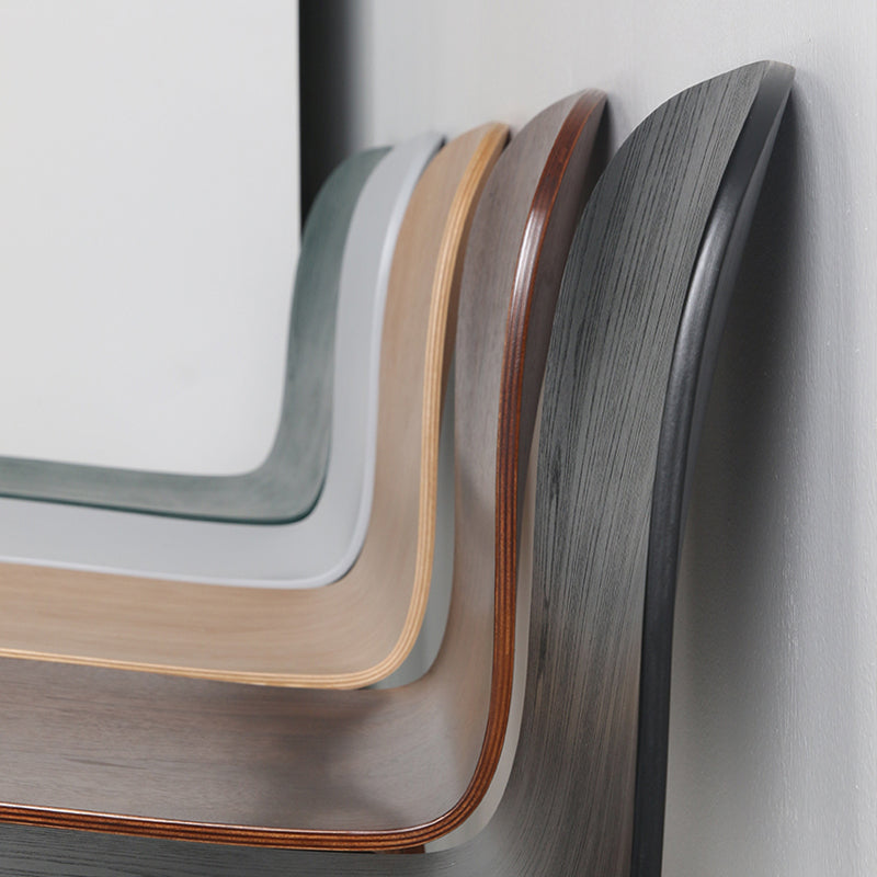 Silla auxiliar de comedor de estilo moderno, silla con respaldo sólido sin brazos y patas de madera para cocina