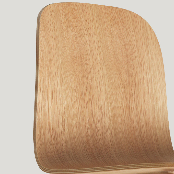 Silla auxiliar de comedor de estilo moderno, silla con respaldo sólido sin brazos y patas de madera para cocina