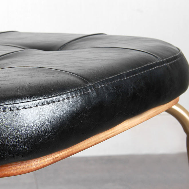 Industriële stijl PU lederen eetkamerstoelen Open rug Dineerarm zijstoelen voor thuis
