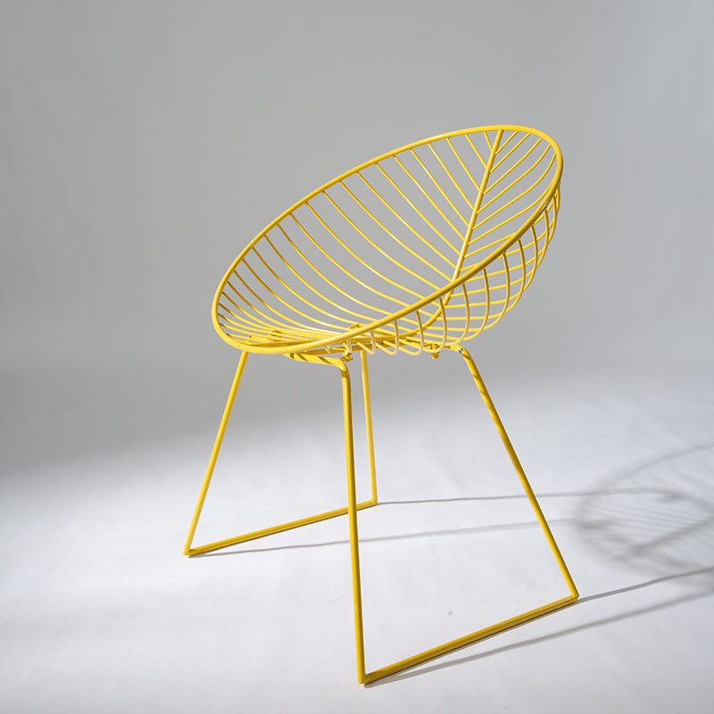 Sillas de comedor sin brazos de estilo industrial, sillas laterales con patas de metal