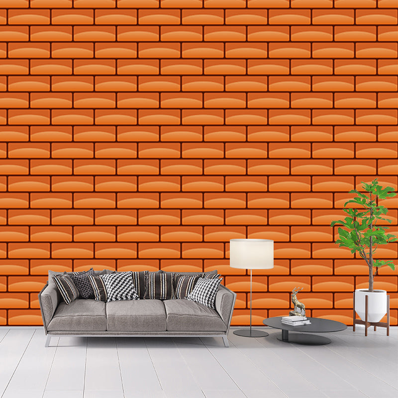 Brick Wall Illustration Mural Living Room Wall Art, Personalized Size Available