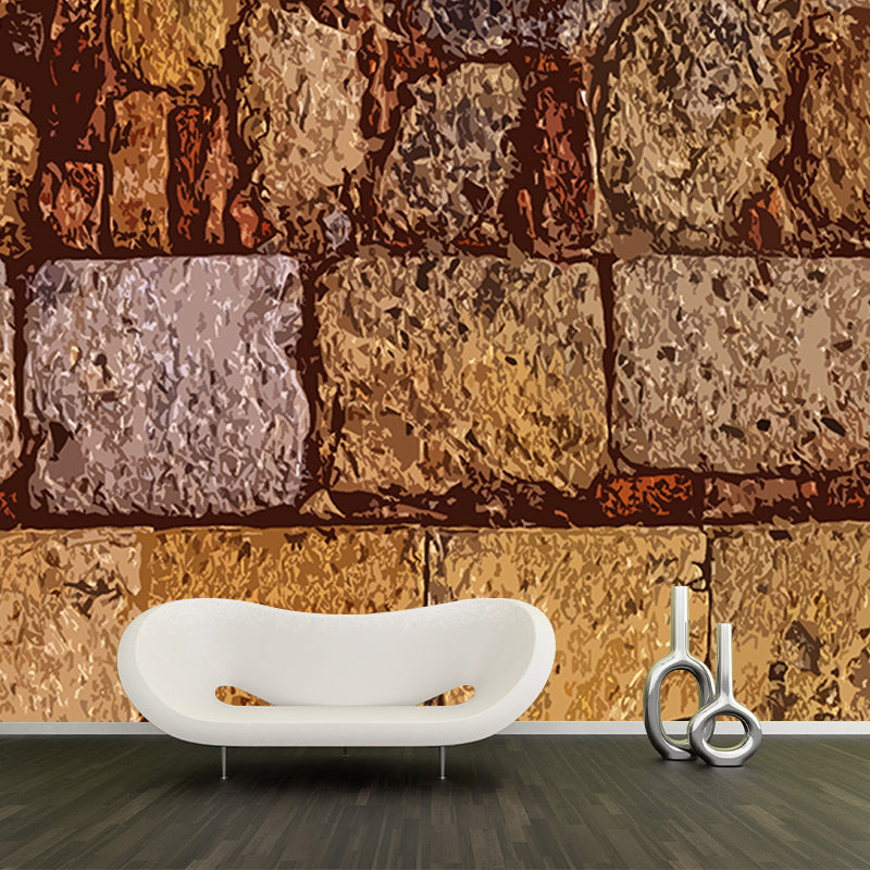 Brick Wall Illustration Mural Living Room Wall Art, Personalized Size Available