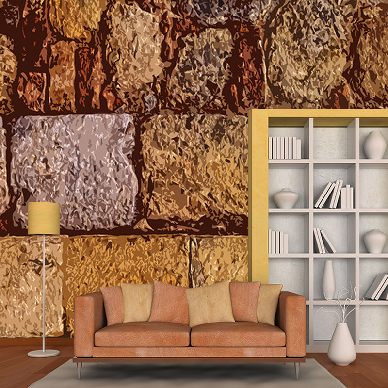 Brick Wall Illustration Mural Living Room Wall Art, Personalized Size Available