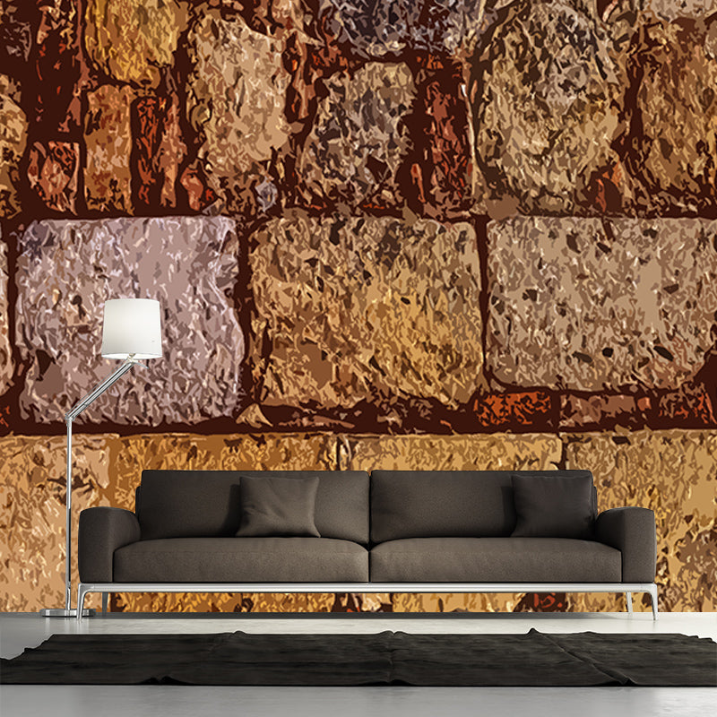 Brick Wall Illustration Mural Living Room Wall Art, Personalized Size Available