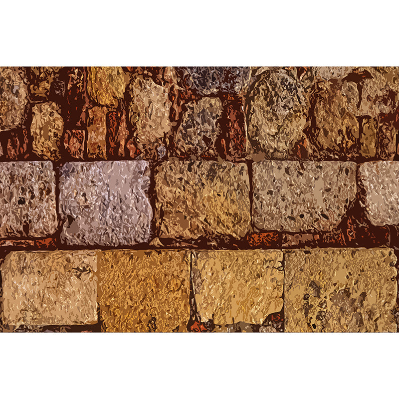 Brick Wall Illustration Mural Living Room Wall Art, Personalized Size Available