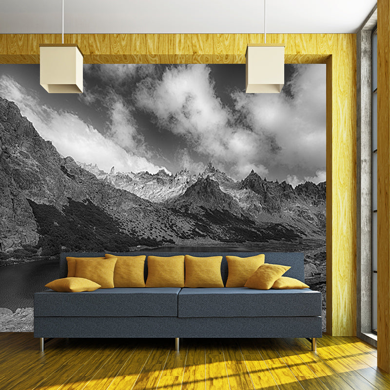 Mountain View Wall Mural for Living Room Bedroom, Removable, Customized Size