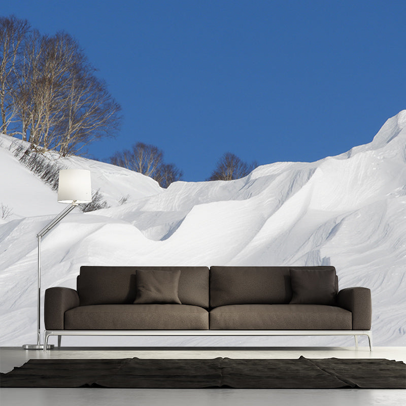 Quiet Mountain View Mural for Living Room Decoration Moisture Resistant, Custom Size Available