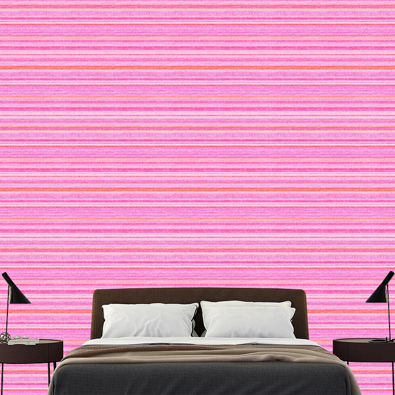 Striped Geometric Illustration Mural Moisture Resistant Wall Decor for House Interior