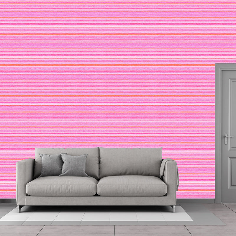 Striped Geometric Illustration Mural Moisture Resistant Wall Decor for House Interior