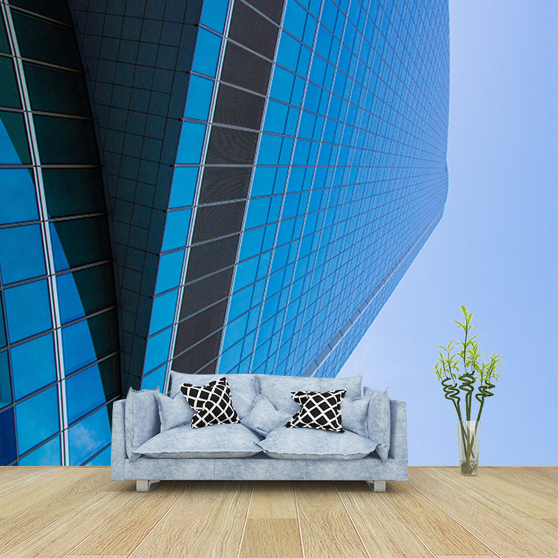 Modern City Building Mural for Living Room Decoration, Mildew Resistant