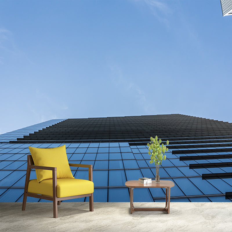 Modern City Building Mural for Living Room Decoration, Mildew Resistant