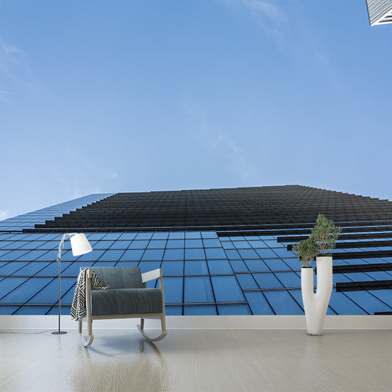 Modern City Building Mural for Living Room Decoration, Mildew Resistant