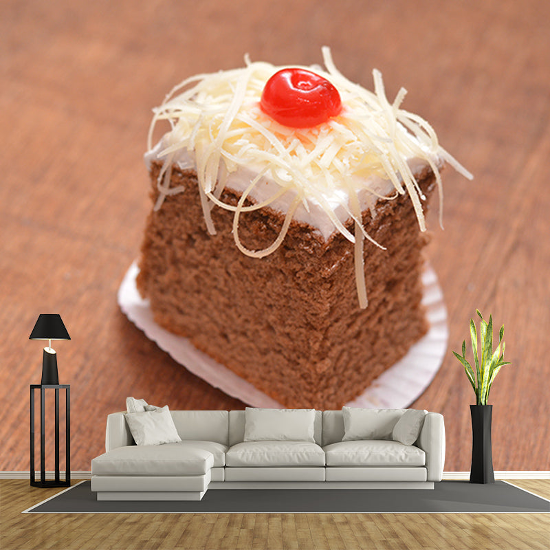 Cake Baking Wall Mural Dessert Mildew Resistant Wallpaper for Commerce Shop