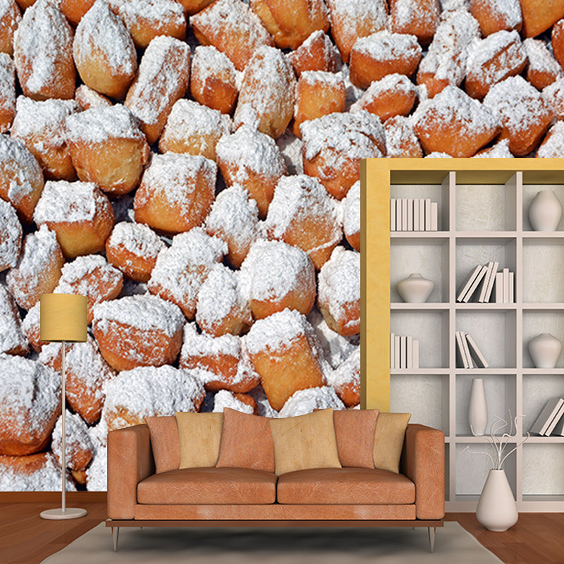 Cake Baking Wall Mural Dessert Mildew Resistant Wallpaper for Commerce Shop