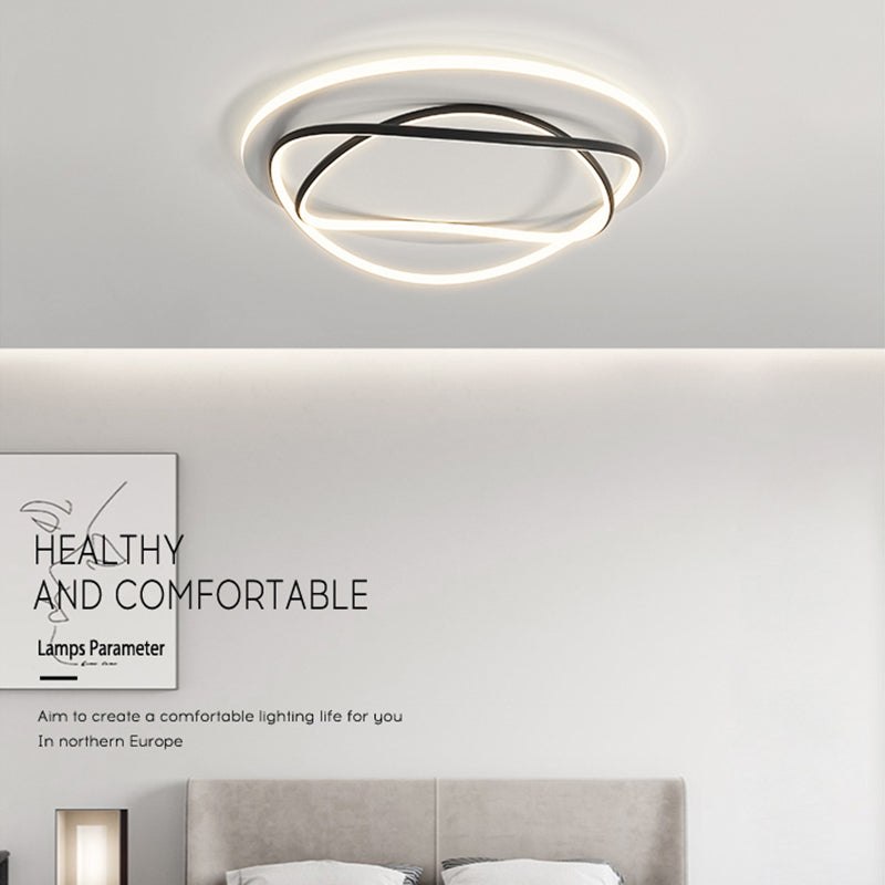 Luces de techo empotradas lineales modernas Luces empotradas de aluminio en blanco y negro
