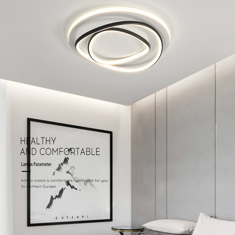 Luces de techo empotradas lineales modernas Luces empotradas de aluminio en blanco y negro