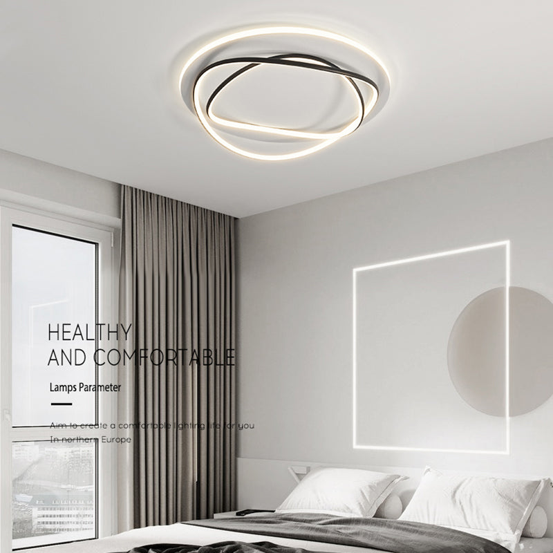 Luces de techo empotradas lineales modernas Luces empotradas de aluminio en blanco y negro
