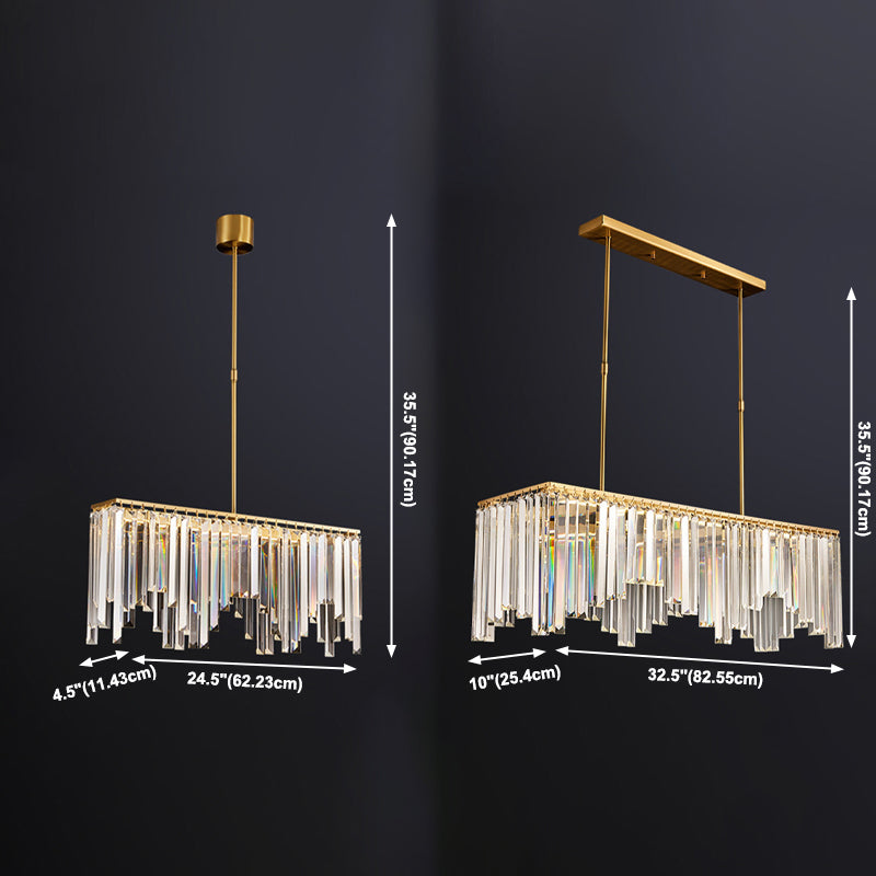 Crystal Contemporary Geometric Island Lighting Multi Lights Chandelier Lighting Fixtures