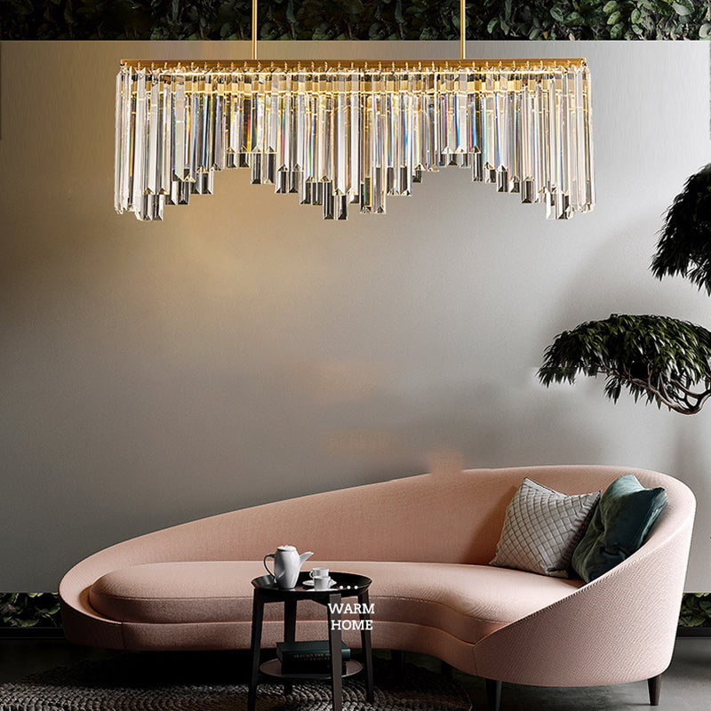 Crystal Contemporary Geometric Island Lighting Multi Lights Chandelier Lighting Fixtures