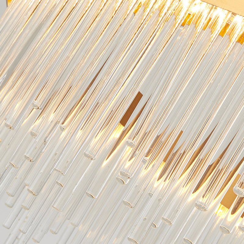 Contemporary Geometric Island Lighting Crystal Rod 1 Light Chandelier Lighting Fixtures