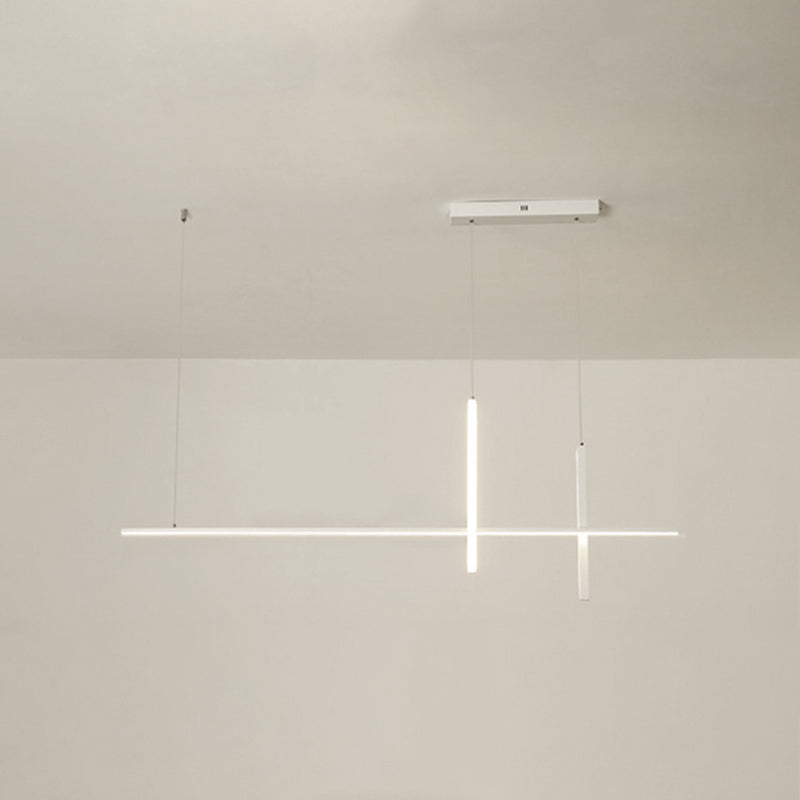 Minimalist Acrylic Hanging Lamp, Luxury Linear Shade Hanging Light for Indoor