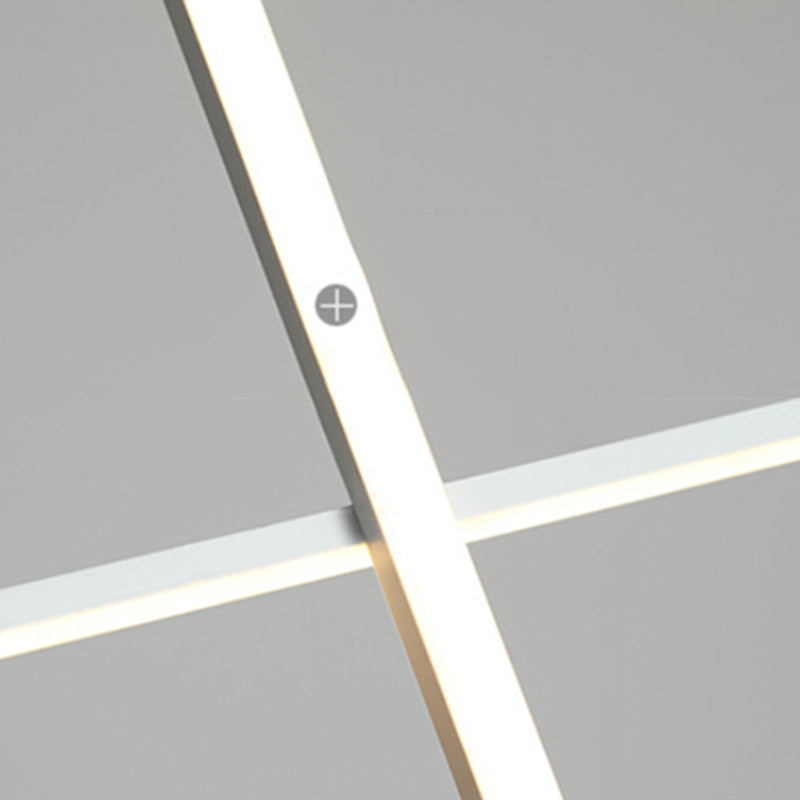 Minimalist Acrylic Hanging Lamp, Luxury Linear Shade Hanging Light for Indoor