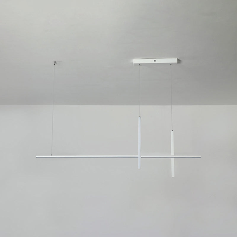 Minimalist Acrylic Hanging Lamp, Luxury Linear Shade Hanging Light for Indoor