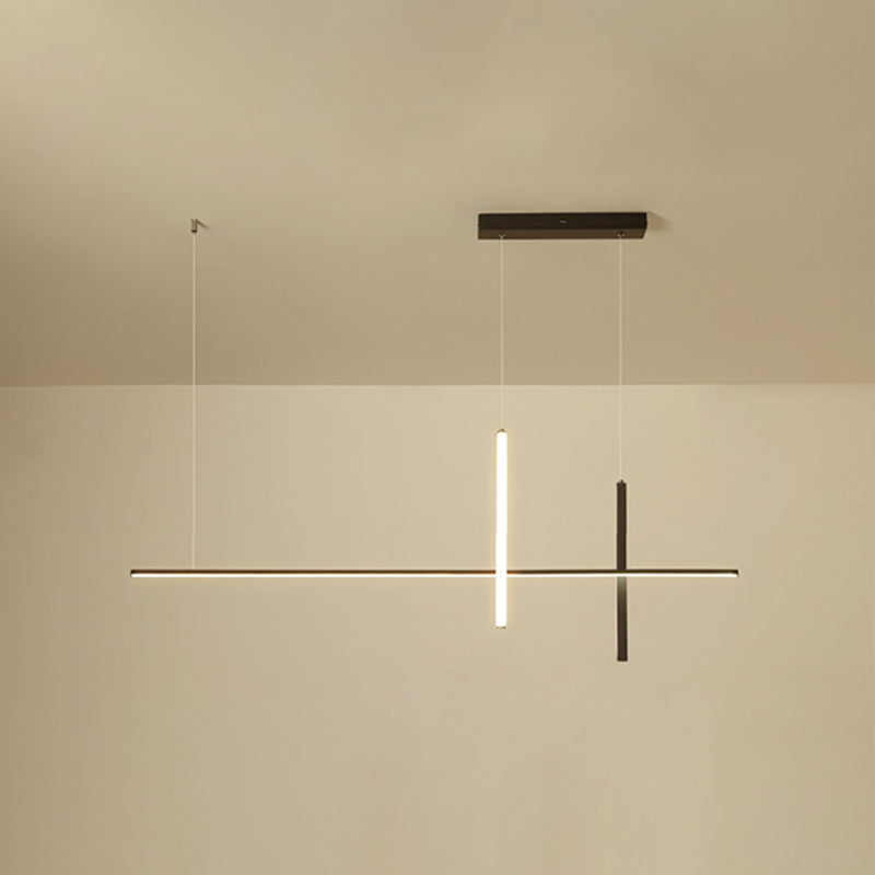 Minimalist Acrylic Hanging Lamp, Luxury Linear Shade Hanging Light for Indoor