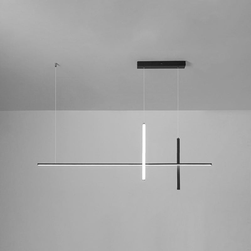 Minimalist Acrylic Hanging Lamp, Luxury Linear Shade Hanging Light for Indoor