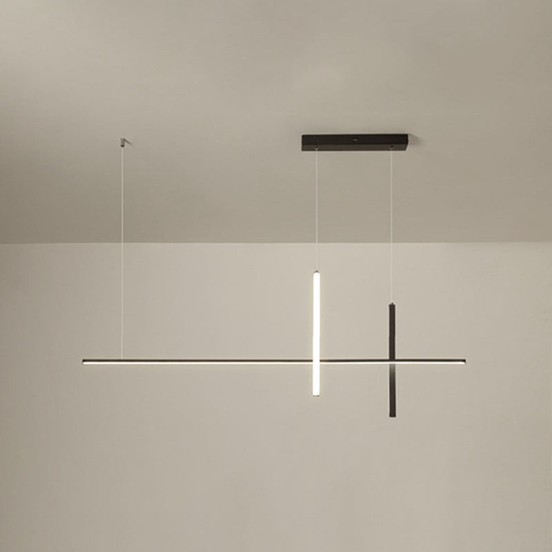 Minimalist Acrylic Hanging Lamp, Luxury Linear Shade Hanging Light for Indoor