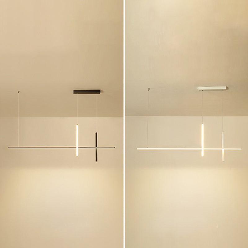 Minimalist Acrylic Hanging Lamp, Luxury Linear Shade Hanging Light for Indoor