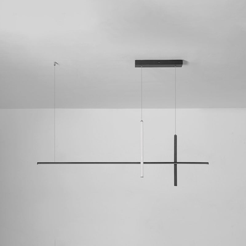 Minimalist Acrylic Hanging Lamp, Luxury Linear Shade Hanging Light for Indoor