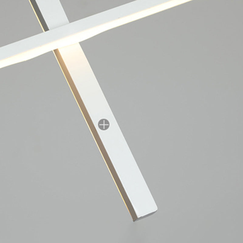 Minimalist Acrylic Hanging Lamp, Luxury Linear Shade Hanging Light for Indoor