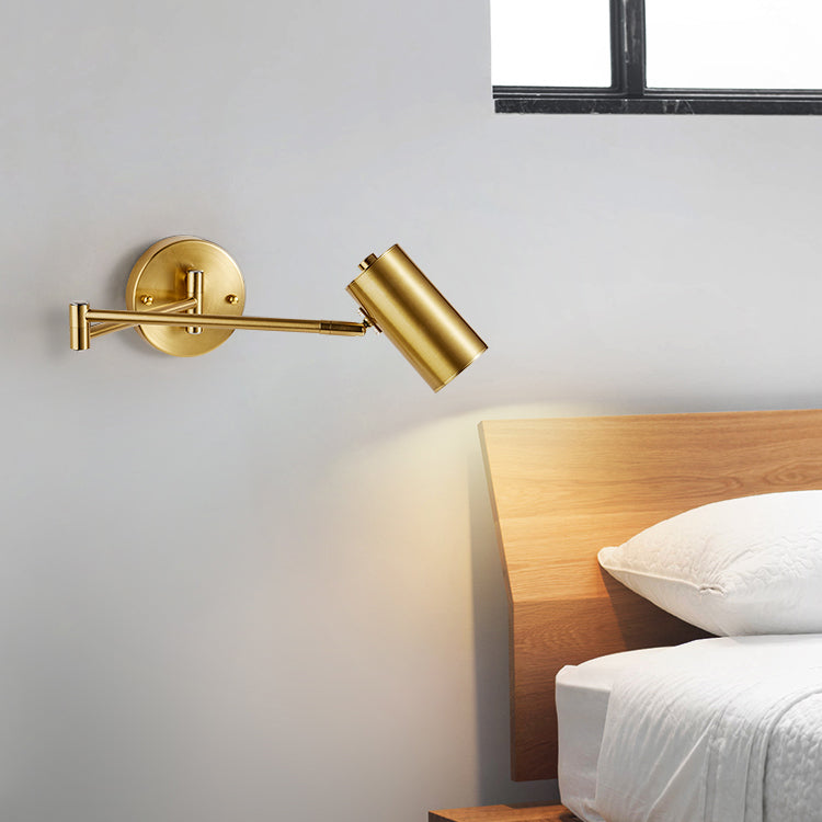 Modern Creative Single Wall Lamp Electroplate Iron Extendable Wall Light for Interior Spaces