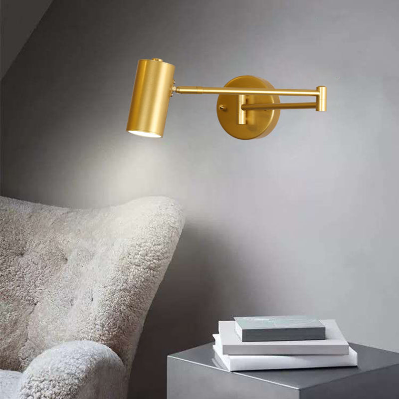 1 Licht geometrische Schattenwandbeleuchtung moderner Metallschwung Arm Leuchte