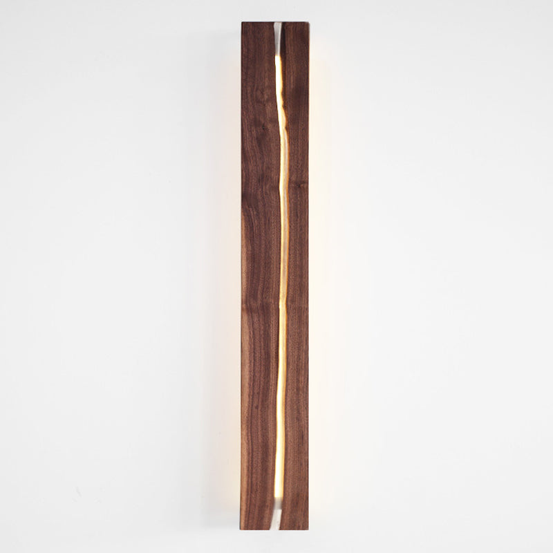 1 Light Rectangle Wall Sconce Lighting Modern Wall Lamp Wood Sconce Lights