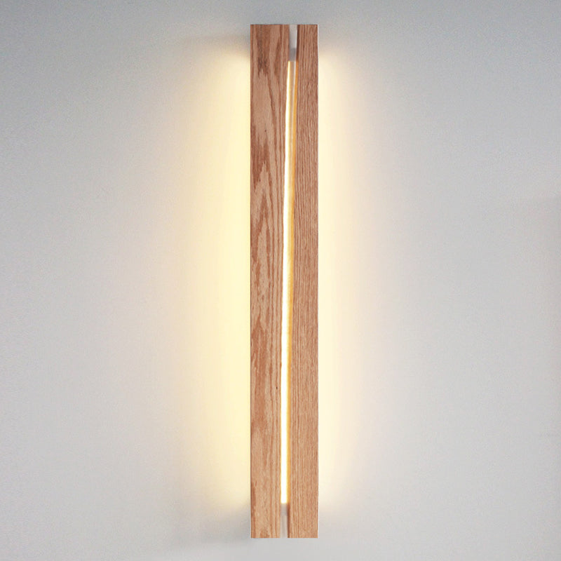 1 Light Rectangle Wall Sconce Lighting Modern Wall Lamp Wood Sconce Lights