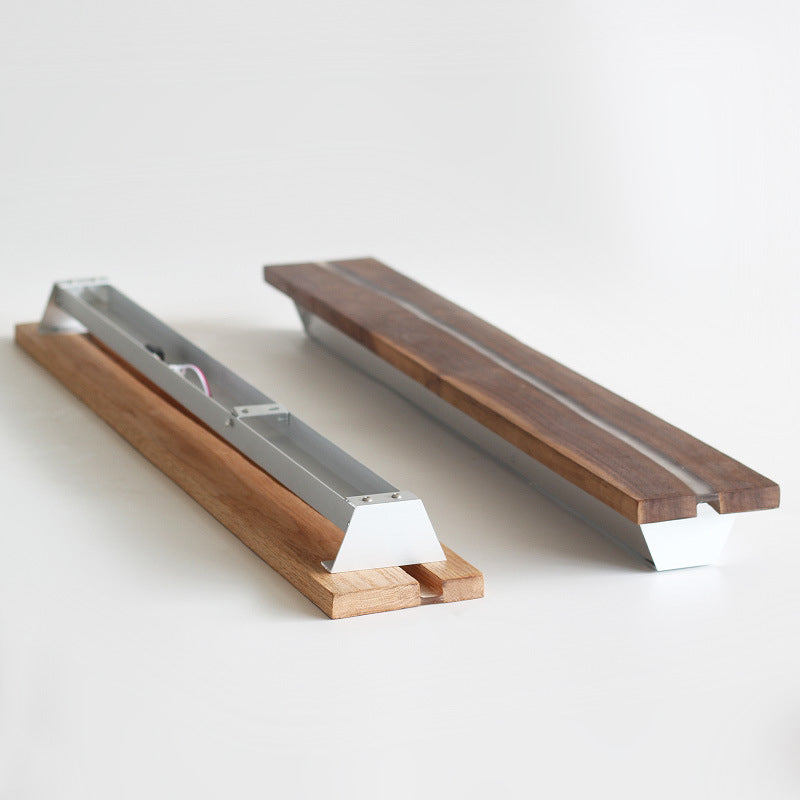 1 Light Rectangle Wall Sconce Lighting Modern Wall Lamp Wood Sconce Lights