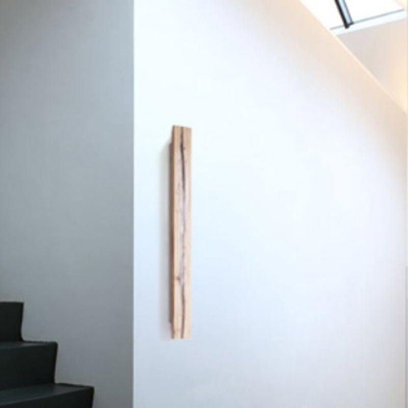 1 Light Rectangle Wall Sconce Lighting Modern Wall Lamp Wood Sconce Lights