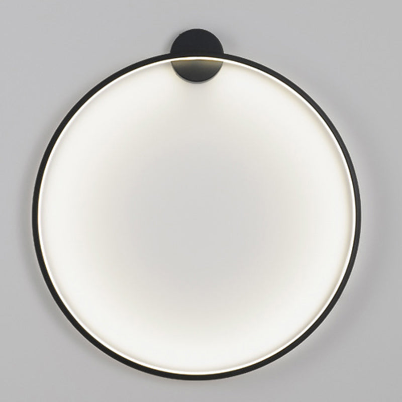 1 leggero illuminazione da parete in stile moderno in stile moderno per parete rotonda minimalista per letto per camera da letto