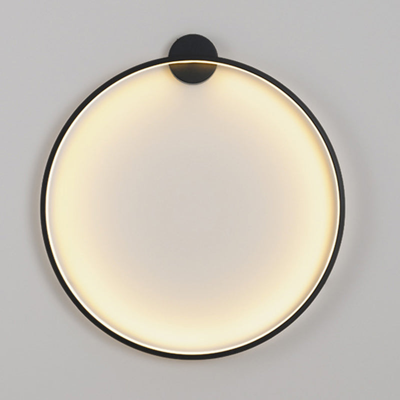 1 leggero illuminazione da parete in stile moderno in stile moderno per parete rotonda minimalista per letto per camera da letto