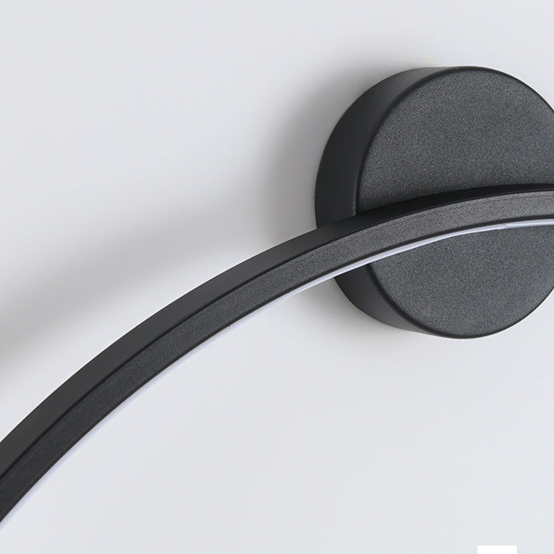 1 leggero illuminazione da parete in stile moderno in stile moderno per parete rotonda minimalista per letto per camera da letto