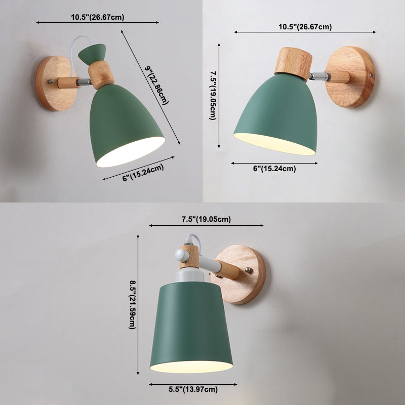 Indoor 1-Bulb Down Light Wall Sconce Lighting, Modern Macaroon Style Sconce Light Fixture