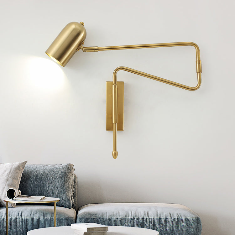 Metalen geometrische schaduwmuuronderdelen in moderne stijl zwenkarmwandverlichting