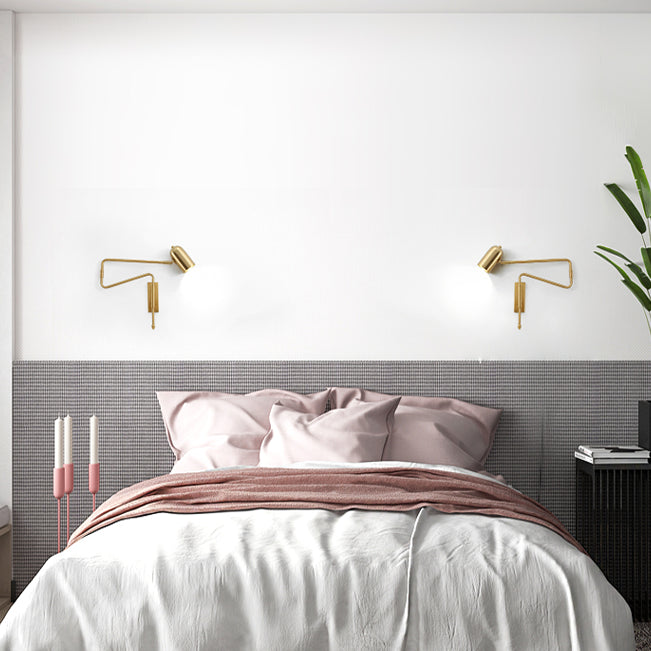 Metalen geometrische schaduwmuuronderdelen in moderne stijl zwenkarmwandverlichting