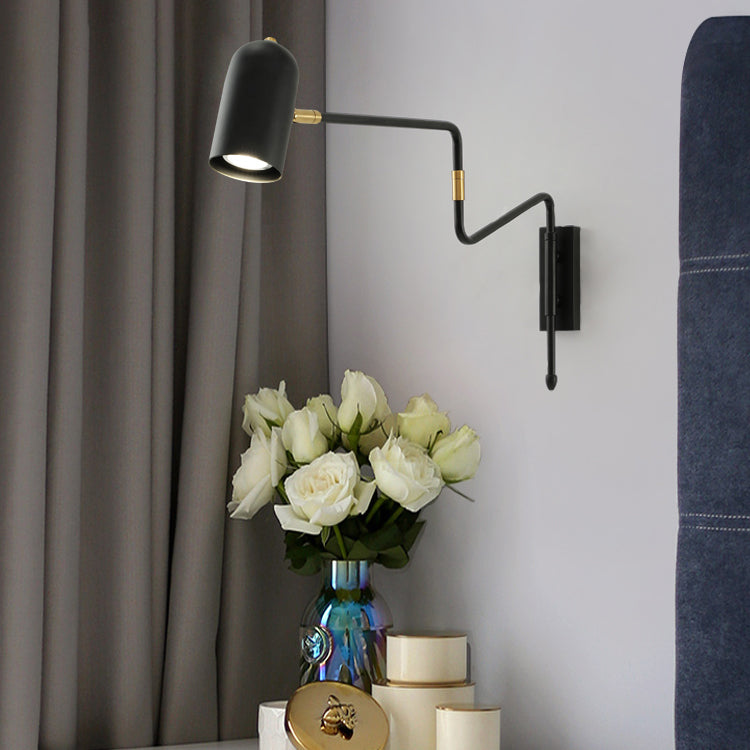 Metalen geometrische schaduwmuuronderdelen in moderne stijl zwenkarmwandverlichting