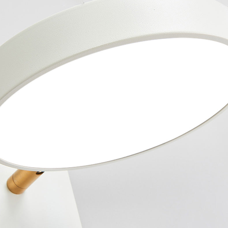 Modern Creative LED Wall Lamp Lacquered Iron Circular Macaron Wall Sconce with Acrylic Shade