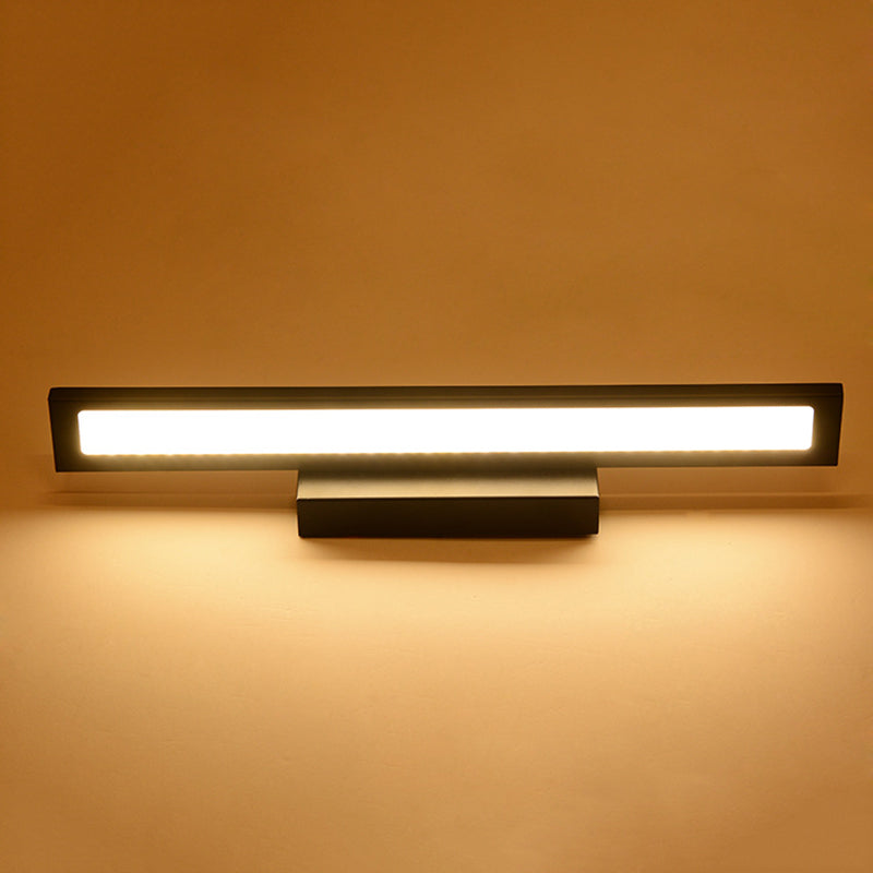 Illuminazione con funce murale rettangolo moderno metallo 1 lampada da parete leggera