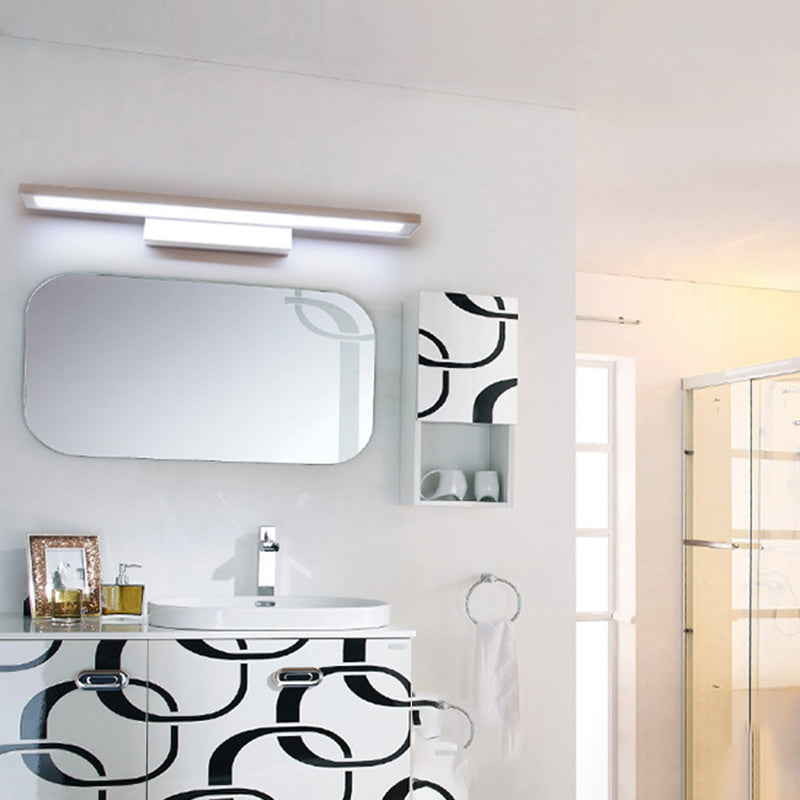 Illuminazione con funce murale rettangolo moderno metallo 1 lampada da parete leggera